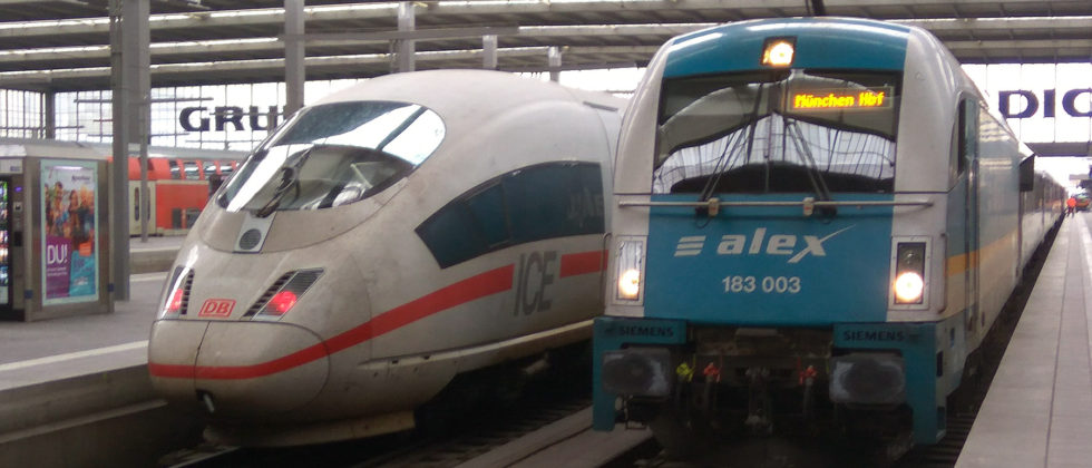 Vlak alex Praha - Mnichov, München Hbf, foto: Zdopravy.cz/Jan Sůra