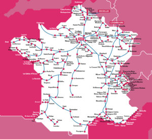 Síť vlaků TGV. Autor: SNCF