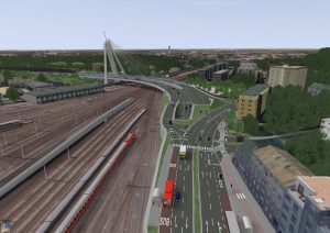 Nová linecká dálnice A26, vizualizace. Zdroj: ASFINAG