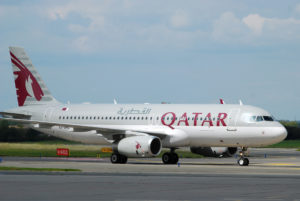 Let QR291 Qatar Airways Doha - Praha poprvé přistál v Praze, foto: Zdopravy.cz/Josef Petrák