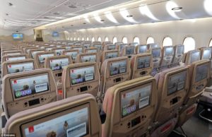 Ekonomická třída v A380 společnosti Emirates. Foto: Emirates