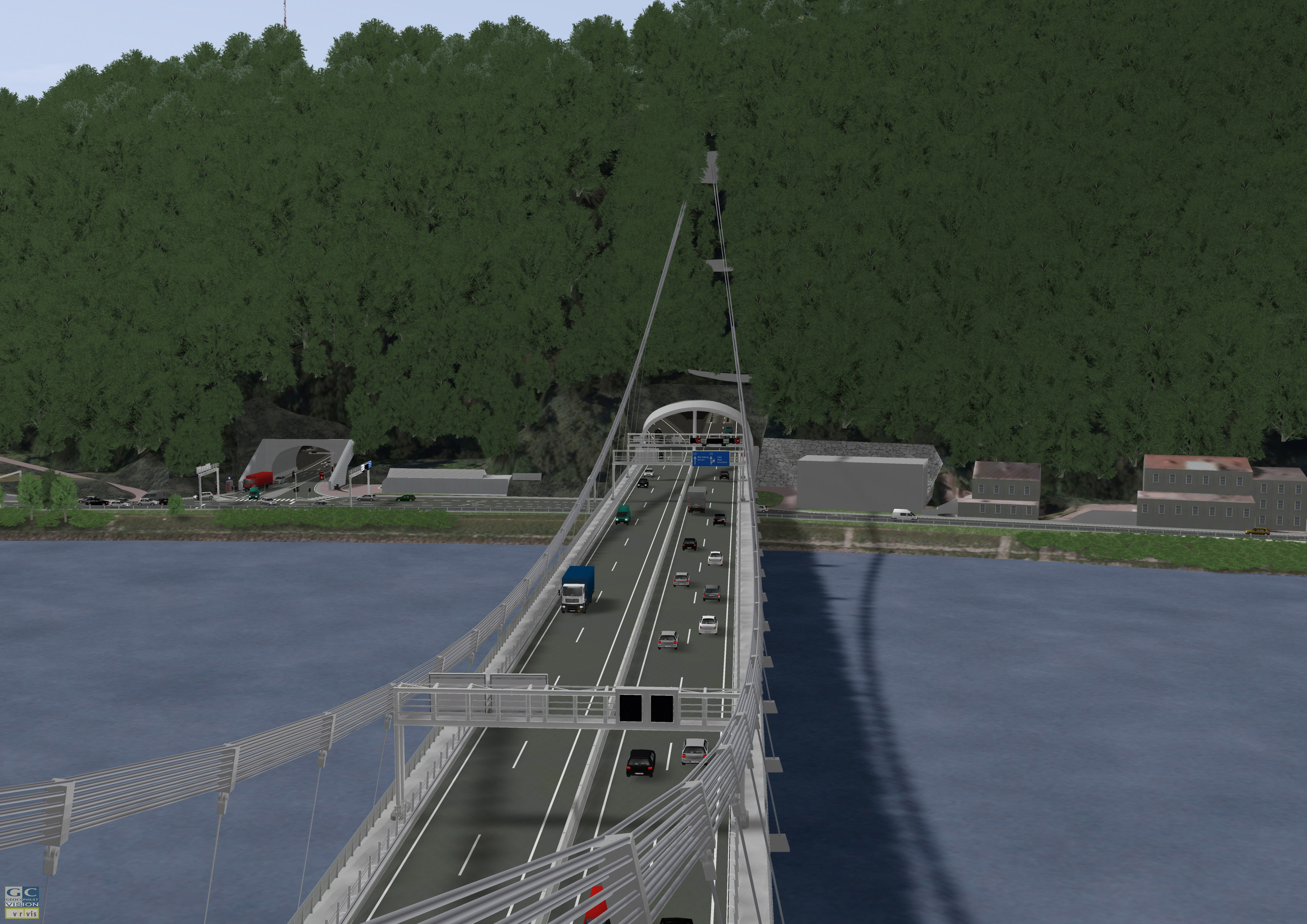 Nový most v Linci, vizualizace. Zdroj: ASFINAG