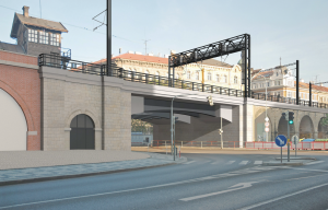 Negrelliho viadukt po rekonstrukci, vizualizace.
Autor: SŽDC