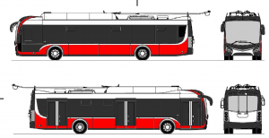Vizualizace nového trolejbusu Škoda Tr 32 pro Opavu. Foto: Škoda Electric