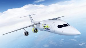 Návrh podoby nového hybridního letadla, které připravuje Airbus. Foto: Airbus