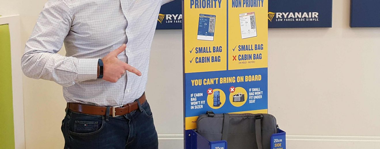 Požadavky Ryanairu na zavazadla v roce 2018. Foto: Ryanair