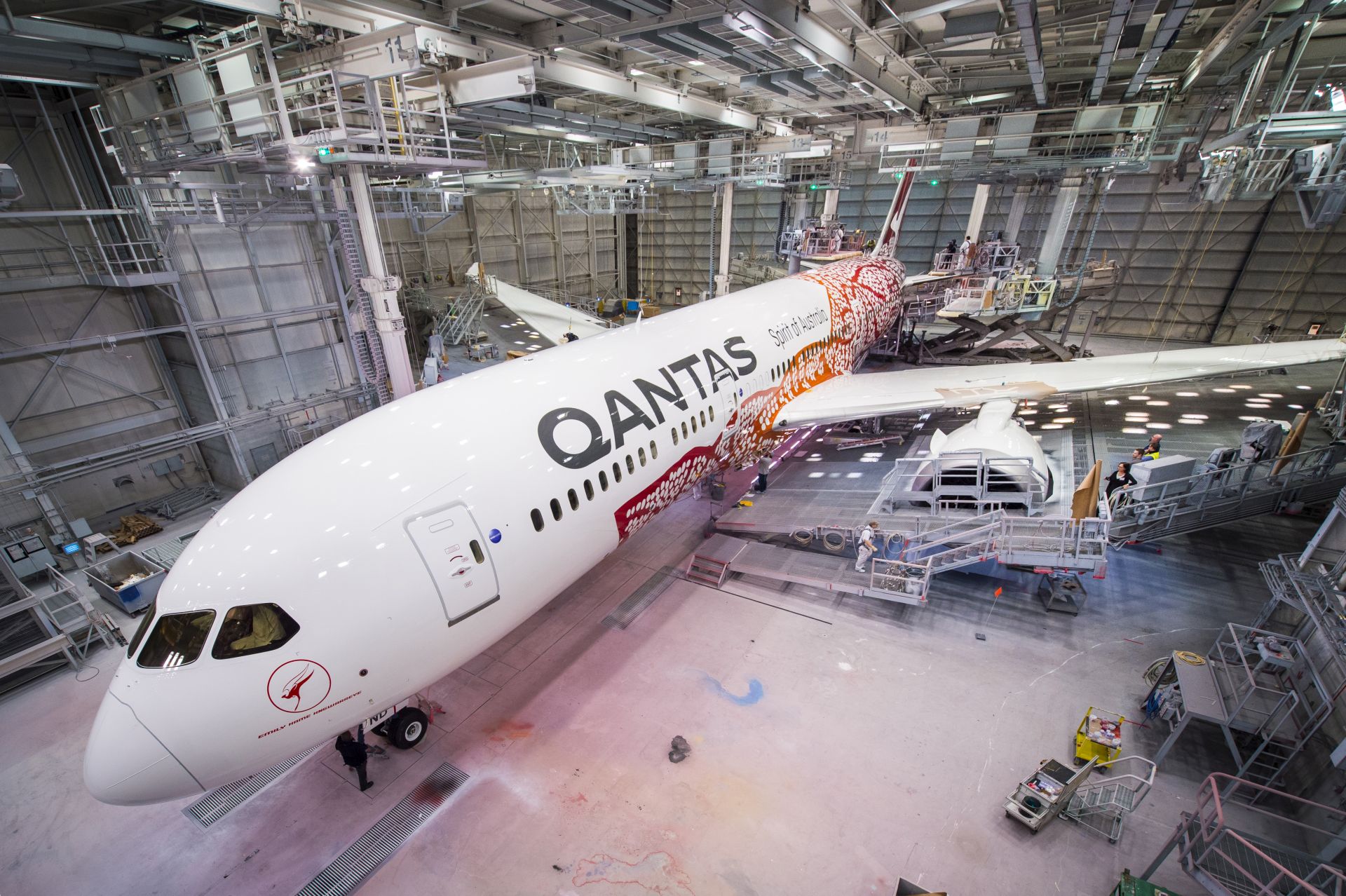 Nový nátěr společnosti Qantas pro Boeing 787-9