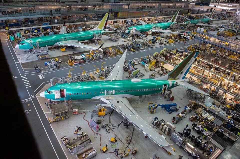 Výroba 737 MAX v závodě Boeingu v Rentonu. Foto: Boeing