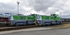 Nová lokomotiva EffiShunter 500 přímo na vlečce ve Škodě Auto. Foto: Škodovácký odborář