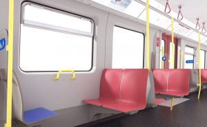 Interiér nového metra pro Vídeň. Nové vlaky budou zcela bezbariérové a mají umožnit snadný průchod celou soupravou. Foto: Siemens