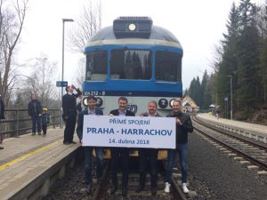 První jízda rychlíku Praha - Harrachov. Foto: Liberecký kraj