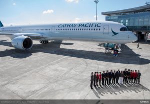Airbus A350-1000 v barvách Cathay Pacific. Autor: Airbus