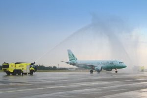 Letadlo A319 vzkříšených Cyprus Airways poprvé v Praze. 
Autor: Letiště Praha