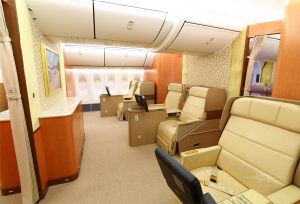Interiér 747-8i pro katarskou královskou rodinu. Foto: Controller.com