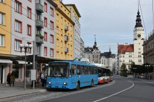 Trolejbus Škoda 14 Tr, Opava. Pramen: MDPO