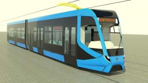 Vizualizace tramvaje ForCity Smart pro Ostravu. Pramen: DPO