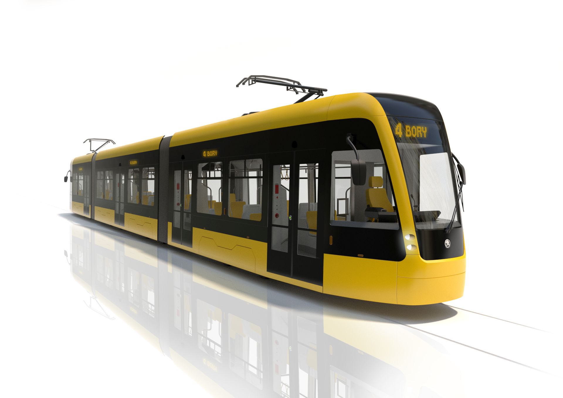 Původní návrh tramvaje ForCity Smart pro Plzeň: Foto: Škoda Transportation