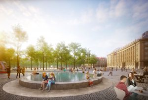Návrh nové podoby Vítězného náměstí.
Pramen: IPR Praha