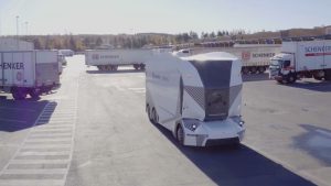 Autonomní náklaďák T-pod. Pramen: DB Schenker, Einride