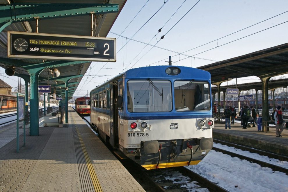 Motorový vůz 810 v České Třebové, ilustrační foto. Foto: České dráhy