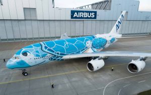Airbus A380 v laku pro All Nippon Airways. Foto: Airbus
