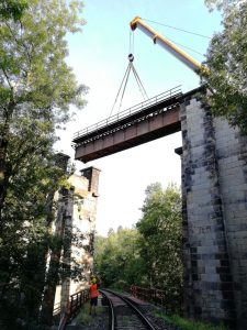 Z opravy viaduktů na Pražském Semmeringu. Foto: Metrostav