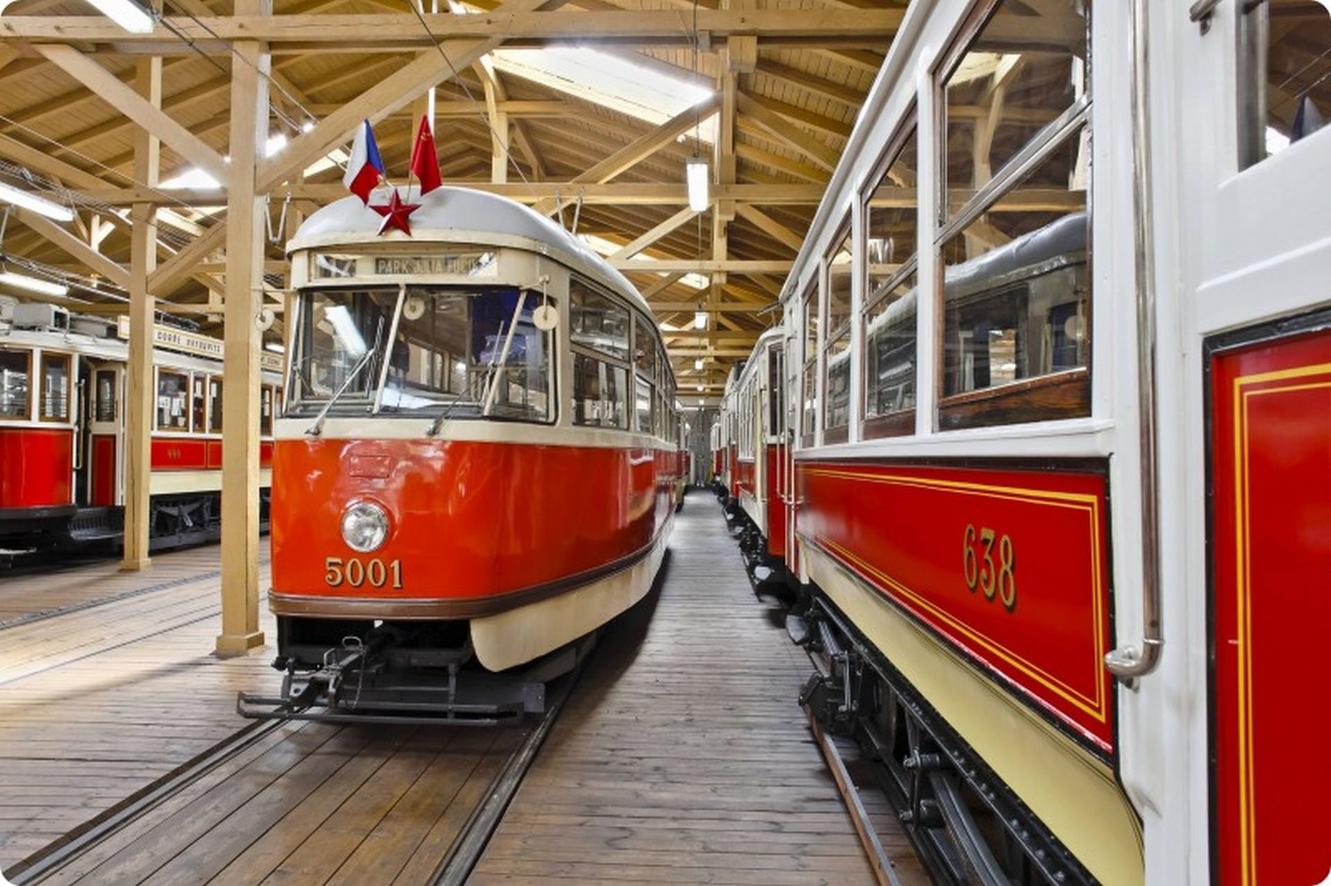 Tramvaj T1 v pražském muzeu MHD. Foto: DPP