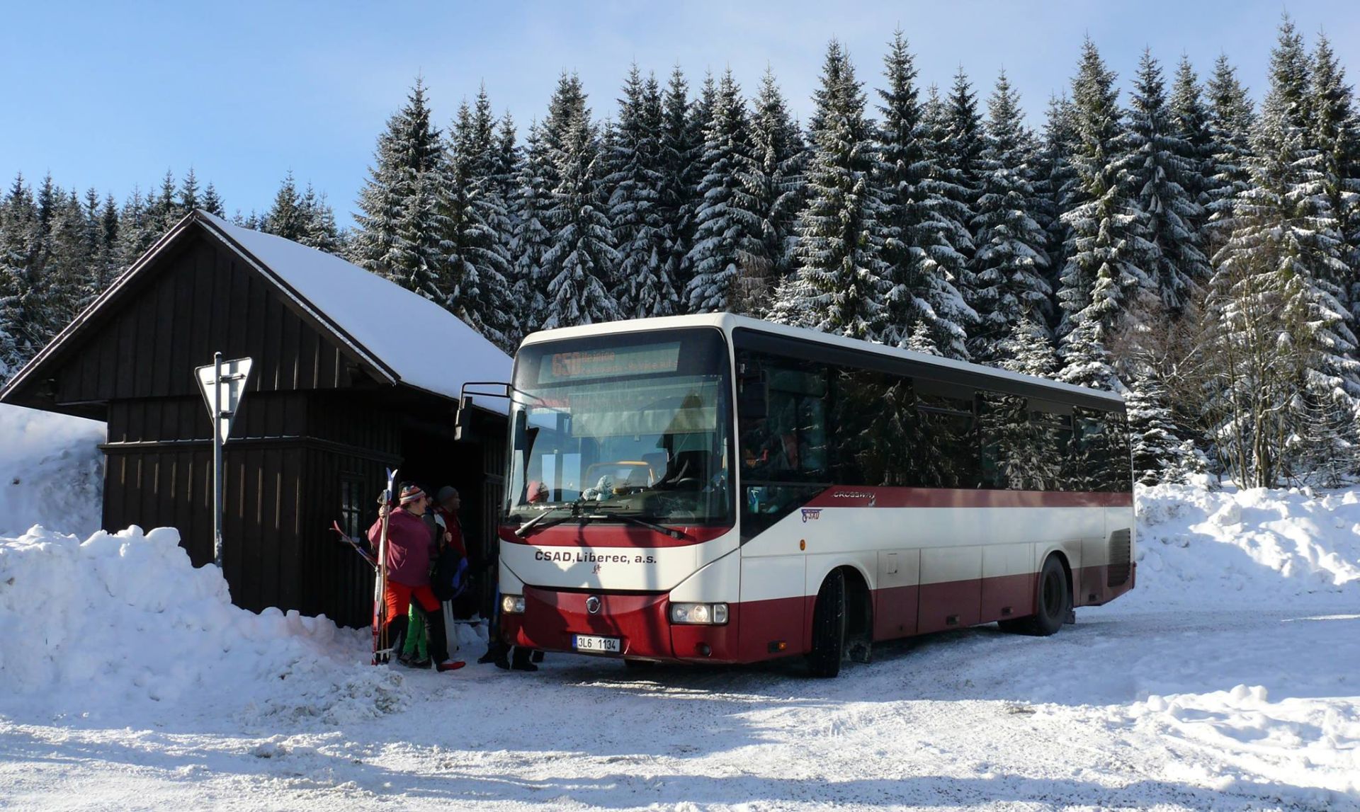 Autobus ČSAD Liberec na Smědavě. Foto: Korid LK