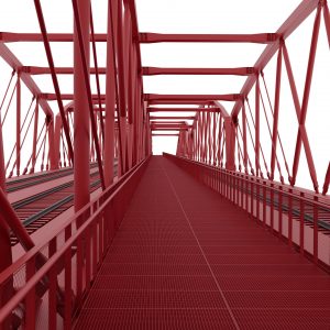 Vizualizace podoby nového železničního mostu přes Vltavu ve Výtoni