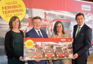 Prezentace nového autobusového nádraží Vídeň. Pramen: Wien Holding