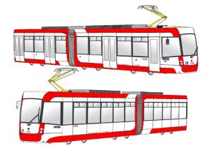 Budoucí barevná podoba tramvají EVO2 pro Brno. Foto: DPMB
