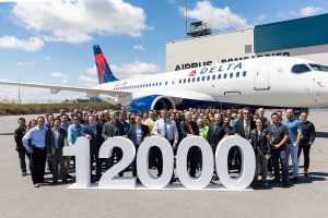 Předání jubilejního airbusu společnosti Delta Air Lines. Foto: Airbus