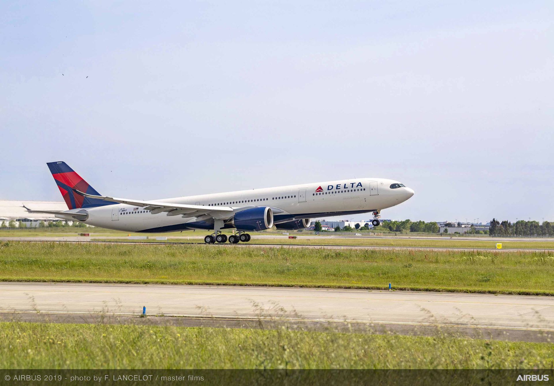 Airbus A330-900 společnosti Delta Air Lines na odletu z Toulouse do Atlanty