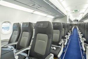 Nové sedačky v ekonomické třídě Lufthansy. Foto: Lufthansa