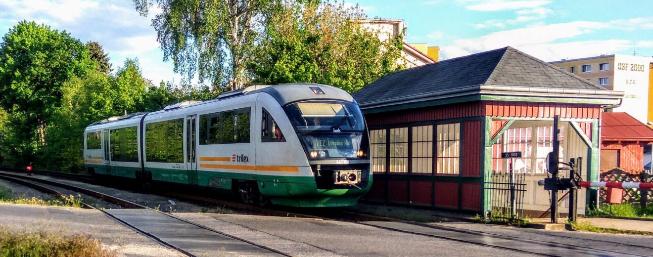 Siemens Desiro společnosti Die Länderbahn v Hrádku nad Nisou. Foto: Jan Sůra