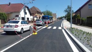 Opravený úsek Českobrodské ulice v Běchovicích. Foto: TSK