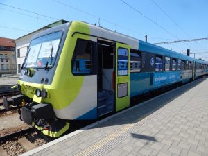 Vlak společnosti Arriva na nádraží v Českých Budějovicích. Autor: Zdopravy.cz/Jan Šindelář