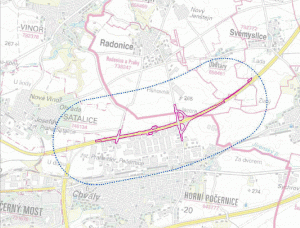 Mapa rozšíření úseku D10 Satalice - Radonice. Foto: ŘSD