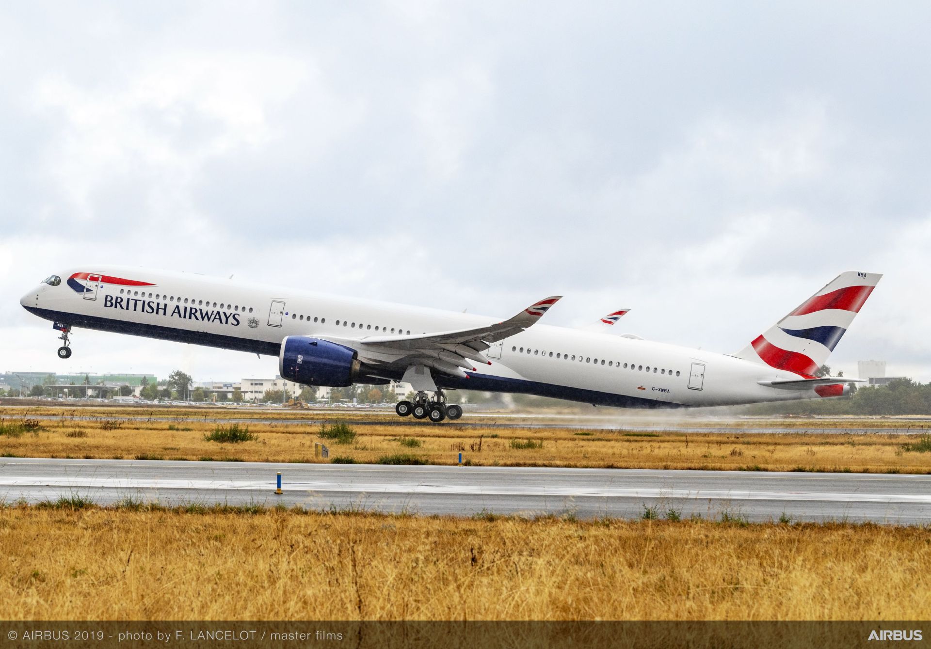 Airbus A350-1000 British Airways při odletu z Toulouse. Foto: Airbus