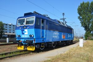 Lokomotiva 363 láká nové zaměstnance pro ČD Cargo. Pramen: ČD Cargo