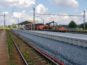 Modernizace železniční stanice Jaroměř, stav v červenci 2019. Foto: Jan Sůra