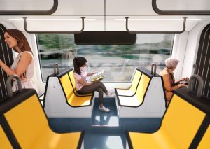 Interiér nové tramvaje Flexity pro Drážďany. Foto: Bombardier