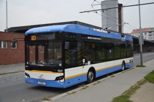 Trolejbus Ekova Electron na Palmovce. Foto: DPP