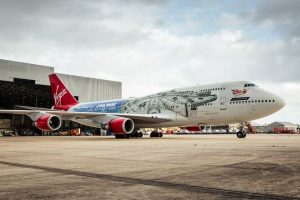 Boeing 747-400 společnosti Virgin Atlantic v reklamním polepu Star Wars. Foto: Virgin Atlantic