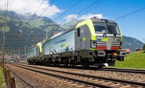 Lokomotivy Vectron švýcarské společnosti BLS Cargo. Pramen. Siemens