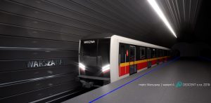Nové metro pro Varšavu, vizualizace. Pramen: Škoda Transportation