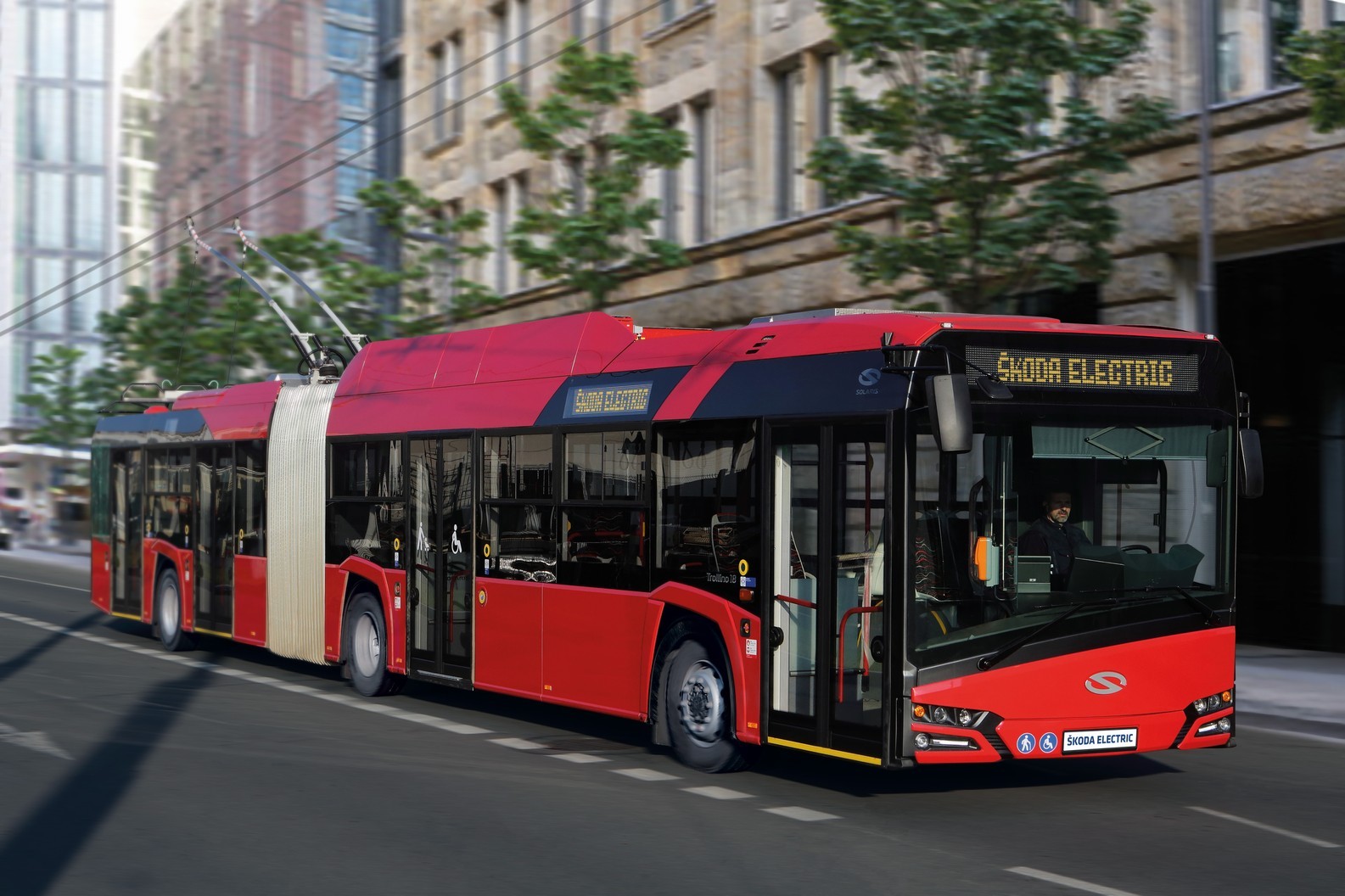 Trolejbus Škoda 27Tr v Budapešti. Pramen: Škoda Electric