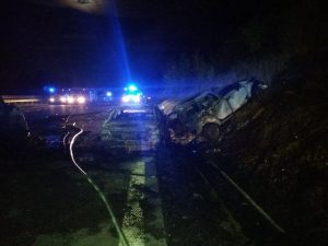 Nehoda 13. října 2019 na D1. Foto: ŘSD