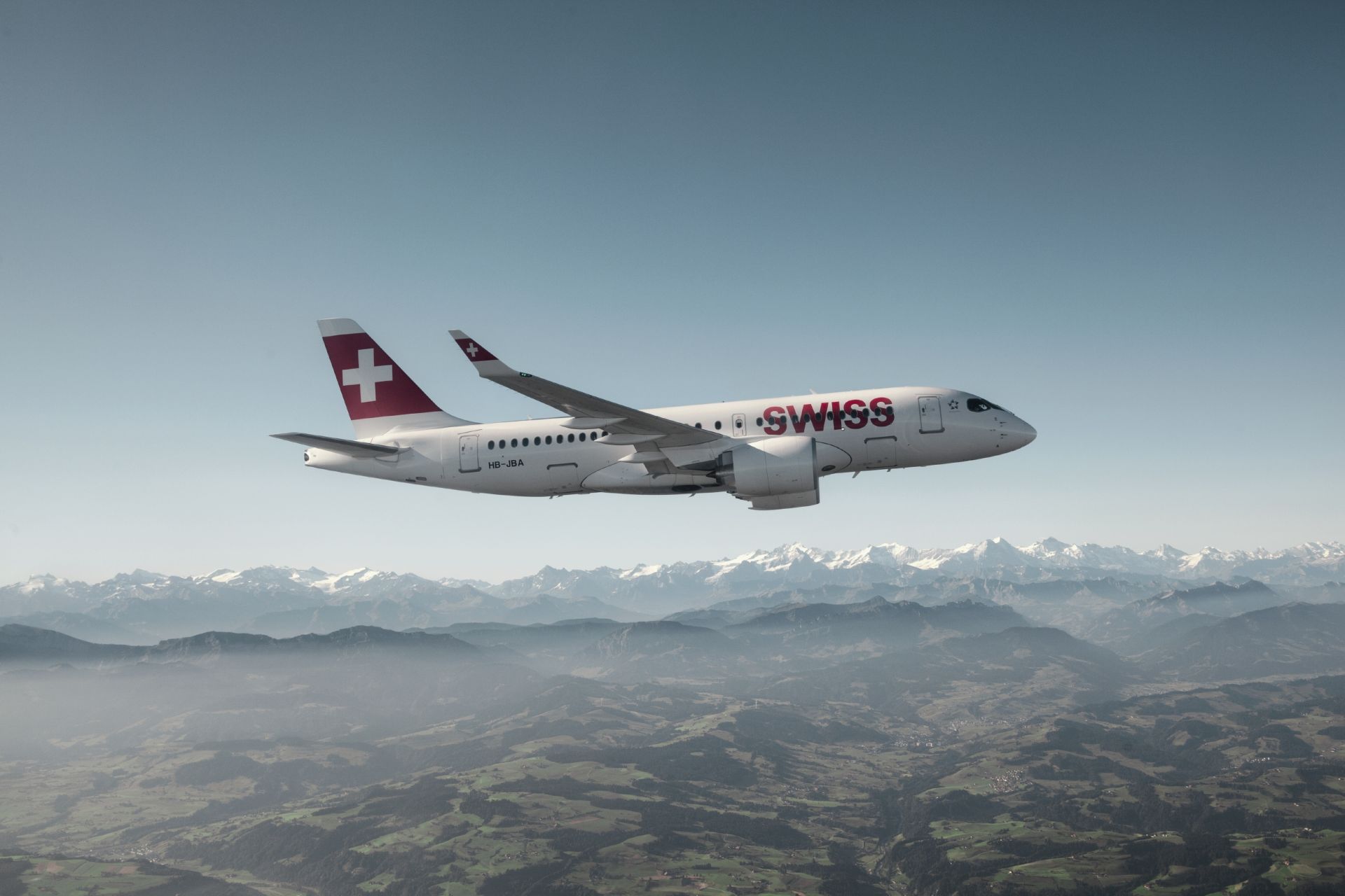 Airbus A220-100 v barvách společnosti Swiss. Foto: Swiss