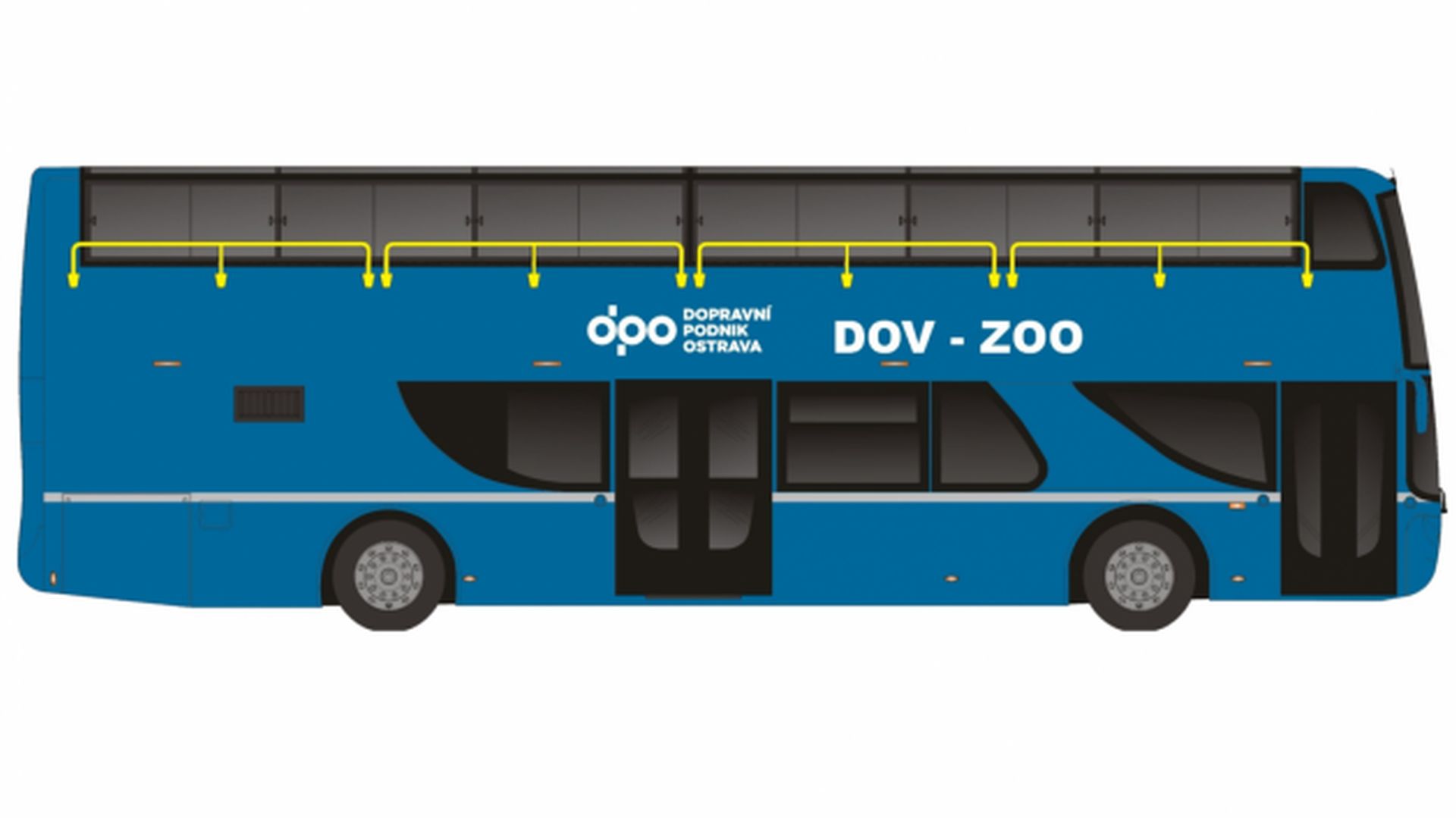 Vizualizace dvoupodlažního autobusu pro Ostravu. Foto: DPO